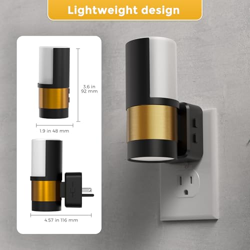 Image of L LOHAS LED Night Lights Plug into Wall, Plug in Night Light, Soft White /Cool White /Amber, Dimmable Backlit Nightlight with Light Sensor, 180 Rotatable Nightlights Plug in Wall for Hallway, 1Pack