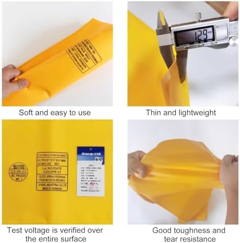 High Voltage Insulated Safety Mat - Anti-Electrocution Blanket for Electricians, Resin Protector for Power Equipment, Electrical Safety Gear