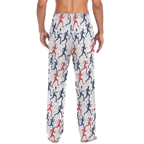 Men's Pajama Pants Running Player Sports Sleep Bottoms Lounge Sleepwear with Pockets Drawstring3