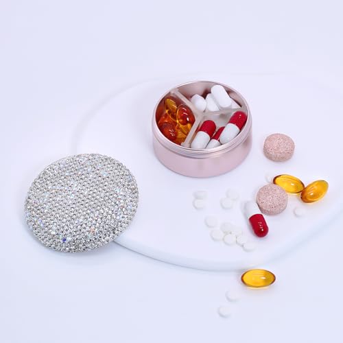 Pilulier à 3 compartiments en métal étanche pour vitamines - 2