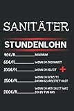 Sanitäter Stundenlohn Sani Ambulanz Rettungshelfer Spruch: Wochenplaner A5 | Terminplaner für Sanitäter| 100 Seiten Termine