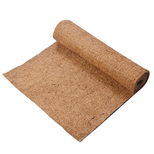 JOEN Rouleau de revêtement en fibre de coco réutilisable 50,8 x 152,4 cm pour jardinières, fleurs, jardinage, boîtes de fenêtre et décorations, intérieur ou extérieur