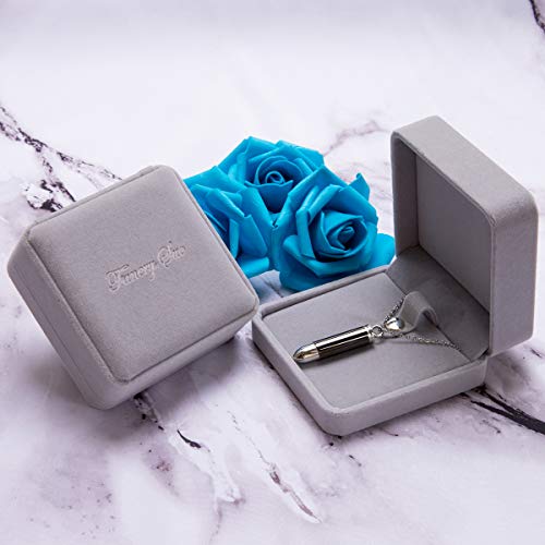 Fanery Sue Personalized Urn Necklace for Ashes Keepsake Custom Cremation Jewelry Memorial Bullet Cylinder Pendant Necklace2