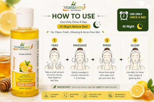 Image of Lemon & Honey Face Wash for Fresh & Nourished Skin - Pack of 3