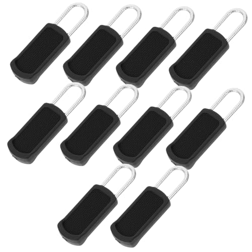 Uonlytech 10pcs Detachable Metal Zipper Pull Tabs Easy Replacement Slider for Luggage Clothing Jackets Boots and Bags Quick Repair for Zipper Issues