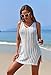 Sulozom Women Swimsuits Cover Ups Crochet Bathing Suit Tassel Bikini Coverup Beach Swimwear White S