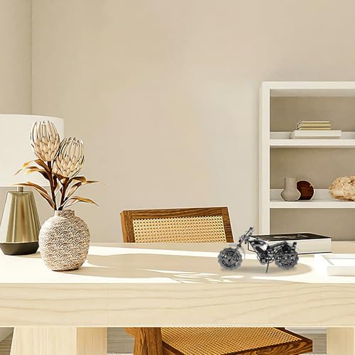 Solución decorativa con moto de metal clásica para espacios vacíos 5