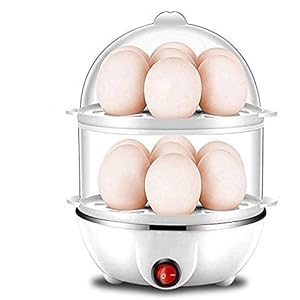 DEEJET egg boiler Poacher machine Electric Automatic Off 14 Egg Poacher Mini Boiler for Steaming, Cooking Boiling Frying…