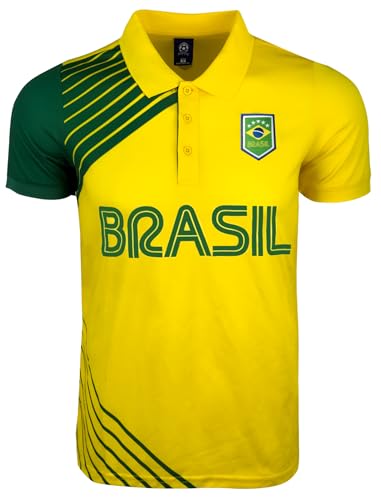 Just 4 Kicks Men's Brasil Short Sleeve Shirt, Brazil Active Performance Jersey3