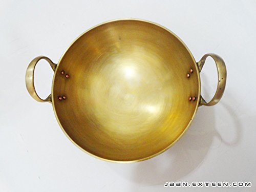 Wok de latón dorado diámetro 13.5 pulgadas miniatura 5