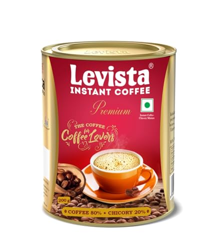 Levista Premium Blended Coffee | 80% Coffee | 20% Chicory (200g (pack of 1), Premium (Tin Can))