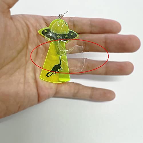 Halloween Skeleton kull Head UFO Earrings Acrylic Alien Dinosaur Cat Spaceship Dangle Earrings for Women Halloween Costume Party Jewelry2