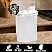 Buddeez Large Food Storage Container - 3.75 Quart Sugar Buddy, All Purpose Clear Kitchen Organization and Storage - Sugar, Flour, Cereal, Rice Dispenser, EZ Pour Spout & Easy Grip Handle (White Lid)