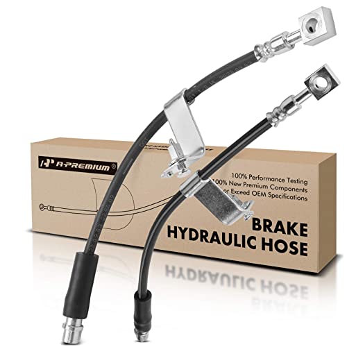 A-Premium Front Brake Hydraulic Hoses Compatible with Select Chevy, Saturn and Pontiac Models - Malibu 2004-2012, Aura 2007-2009, G6 2005-2010 - Replace# 15806767, 15806768(Pack of 2)