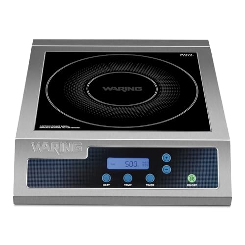 Image of Waring Commercial Induction Burner, 11 x 11 Schott Ceramic Glass, for Professional Countertop Cooking and Catering, WIH400X