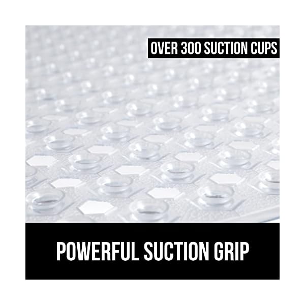 Gorilla Grip Patented Bath Tub Shower Mat, 35x16 Washable Bathtub Floor Mats, Suction Cups and Drain Holes to Keep Tubs Clean, Clear - Image 3
