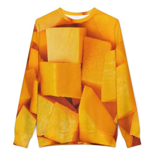 MoBlinko Sweaters for Men Autumn Themed Pumpkins Mens Crewneck Sweater Long Sleeve Lightweight Pullover2