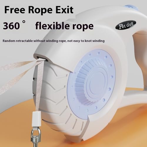 Automatisch einziehbare Hundeleine, geeignet für kleine/mittelgroße/große Hunde, rutschfester Griff, 360° Drehung ohne Verheddern, Outdoor-Hundeleine (3 m/5 m) (801 braun, 3 m)