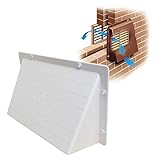 9' x 6' White Hooded Cowl Vent Cover for Air Bricks Grilles Extractors Vents