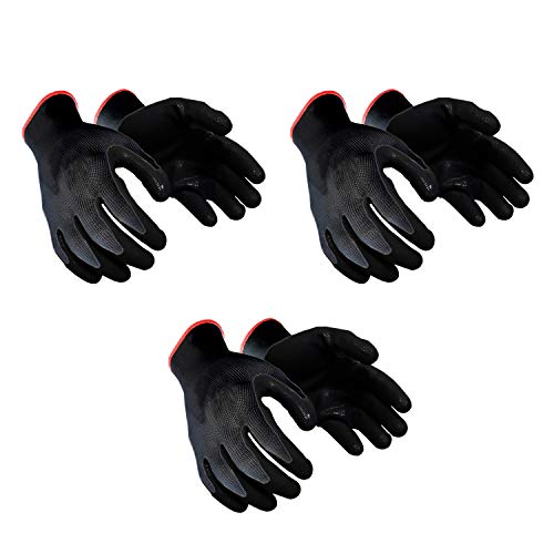 Klaxon Nylon Safety Hand Gloves (Black) - Pack of 10 pair (B08Y5V64PC) Amazon Price History, Amazon Price Tracker