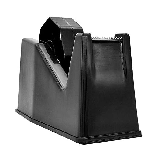 Tape Dispenser, Heat Press Tape Dispenser, Desk Heat Tape Dispenser 6.3 x 2.5 x 3.4 Inch, Holder Fits 1" and 3" Core (Black)
