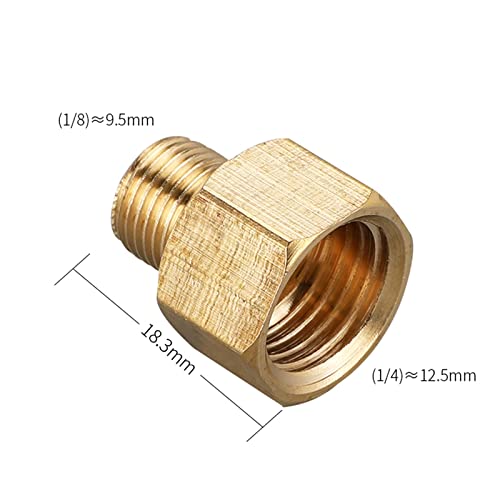 Conector de latón roscado macho a hembra de 1/2 pulgada para tuberías 3