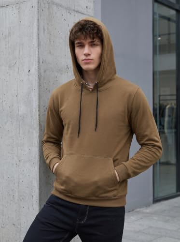 Image of HOODMASTER Unisex Fleece Hoodie Sweatshirt with Pockets Full Sleeves Regular Fit Solid Pattern Hooded Neck and Standard Length | Hoodies for Men & Women