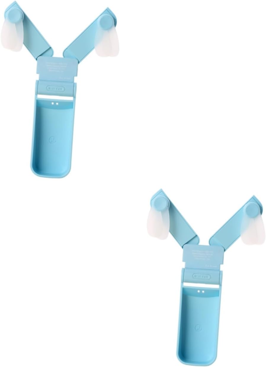 Zerodeko Pcs Rechargeable Fan Mini Handheld Fan Heads Quiet for Home Office Travel Portable Zerodeko Pcs Rechargeable Fan Mini Handheld Fan Heads Quiet for Home Office Travel Portable