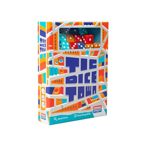 Falomir Tic Dice Town | Mathe-Spiel für Wettkampf | für 2 bis 4 Spieler (Alter 8+)
