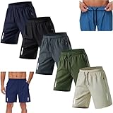 Shorts de entrenamiento adidas bajan a su menor precio VASA NAMA Paquete de 5 Shorts Deportivos Hombre, Pantalones Cortos de Entrenamiento de Secado rápido para Hombre,...