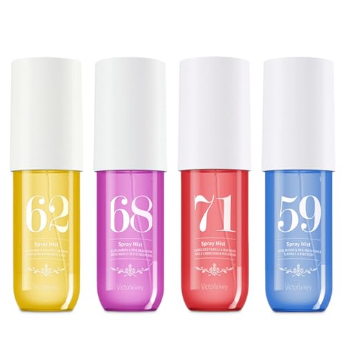 4 Pcs Parfum Perfume Spray Womens Bodyspray Body Splash für Frauen Lang Anhaltender Duftspray Haar und Körperduftnebel Bodyspray Parfüm für Damen