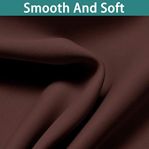 Image of Yakamok Brown 100% Blackout Patio Door Curtain Panels W100 x L96, 1 Panel | Noise Reducing Barrier Panel for Sliding Glass Door, 2 Thick Layers Heat Full Light Blocking Patio Door Drapery