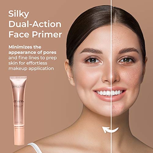 Monica Ann Beauty 002 Dual-Action Face Primer - 15 Ml | Hydrating Makeup Primer With Vitamin C & Hyaluronic Acid | Smoothing Translucent Matte Pore Minimizer | Foundation Primer thumb #1