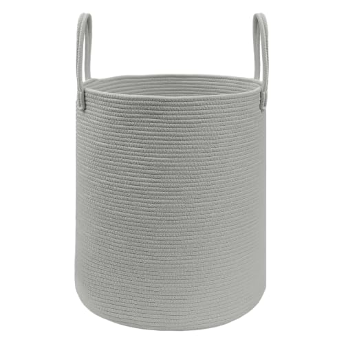 JMvicyroam 100L Cotton Rope Laundry Basket Hamper, Grey