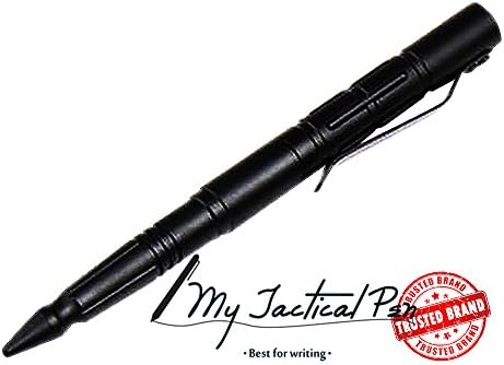 My Tactical Pen | Professional Military Self Defense and Heavy Duty Tactical Pen | Extremely Sturdy Aerospace Aluminum Alloy and Stainless Steel Materials | Ergonomic Design for Zero-Skidding | Weatherproof Ink | Deep Black | 337.1