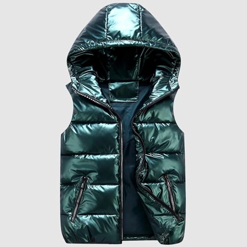 Chaleco de transición mujer para evitar el frío invernal chaqueta acolchada verde 3