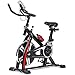 Indoor Exercise Bike Spinning Cycling Bike Stationary W/LCD Display Heart Rate Adjustable Foot Fitness Equipment (Black)