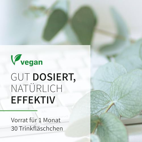 IMMUN KUR - Immunsystem stärken mit basics - Monatskur, 30 x 10ml Fläschchen - Hochdosiert, Kombination aus 15 Mikronährstoffen. Ohne unerwünschte Zusätze - Vegan - Laborgeprüft