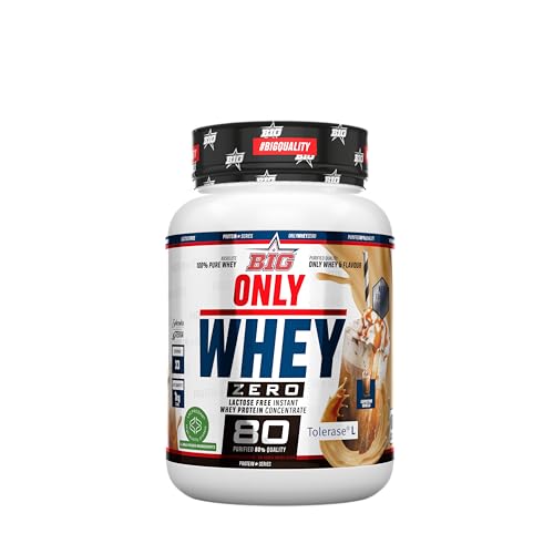 BIG - Proteinas Whey - Proteina en Polvo para Desarrollo de Masa Muscular y Recuperación - Materia Prima Premium - Whey Protein Sin Lactosa, Sin Azúcar, Sin Grumos (1Kg, Capuccino & Vanilla)