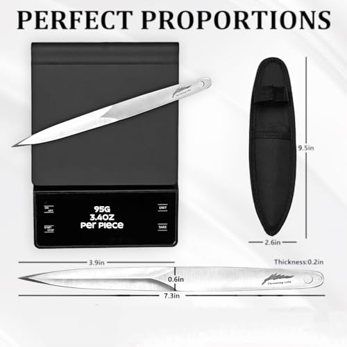 Throwing life 3pcs Throwing Spike Sets Throwing Knife Set – Durable Stainless Steel Throwers for Sport Practice, Outdoor Fun, and Skill Training | Small/Medium/Large Sizes (Small)