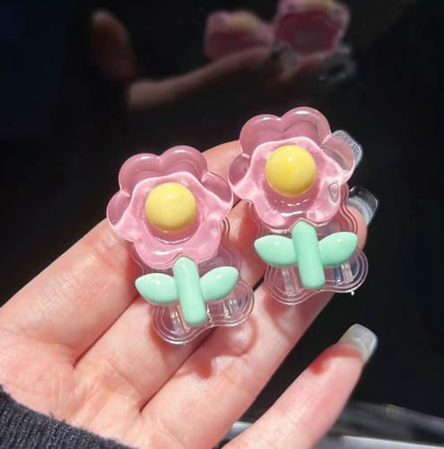 Protector de cable para iPhone diseño 3D de flores kawaii con borde ondulado 5