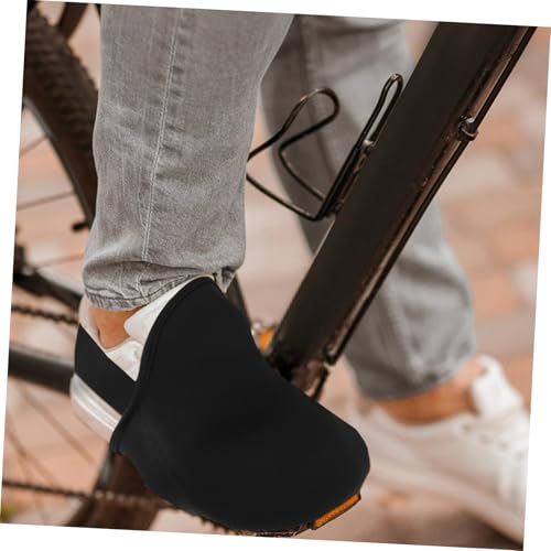 Abaodam 2 unidades Fundas para zapatillas de ciclismo, protectores térmicos para puntera, cubrebotas para bicicleta miniatura 2