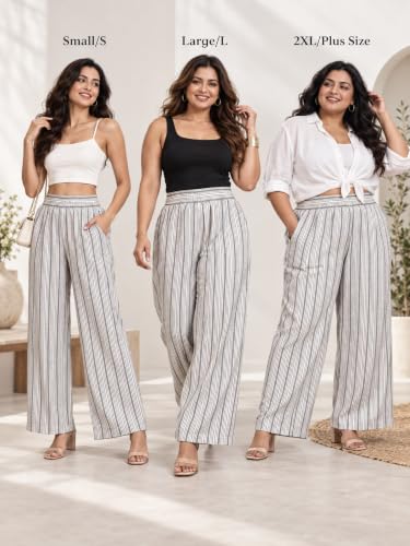Image of Leriya Fashion Women's Trouser|Sharara | Boho Harem Pants|Rayon Palazzo Plazo Pant| Loose Fit Baggy Trousers with Elastic Waistband|Casual Yoga & Lounge Wear (Available in Plus Size)