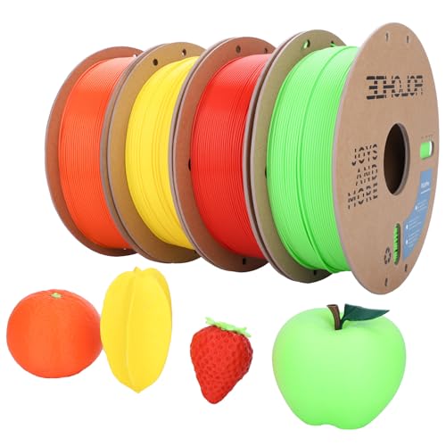 Image of 3DHoJor PLA Pro (Plus) Filament 1.75mm, 3D Printer Filament,1kg*4 Bundle Cardboard Spool 3D Printing Filament, Dimensional Accuracy + /- 0.03 mm-Peak Green+Orange+Yellow+Red