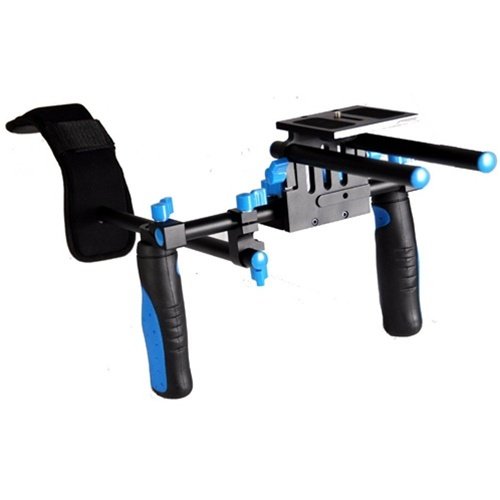 Image of Camcorder Steady Shoulder Rig /Mount and Support Rail System for DSLR DV HDV RL02R