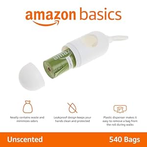 Amazon-Basics-Leak-Proof-Dog-Poop-Bags-with-Dispenser-and-Leash-Clip-Unscented-13-x-9-Inches-540-Count-15-Bags-per-Roll-36-Rolls - Cucciolini Doodles   Amazon-Basics-Leak-Proof-Dog-Poop-Bags-with-Dispenser-and-Leash-Clip-Unscented-13-x-9-Inches-540-Count-15-Bags-per-Roll-36-Rolls