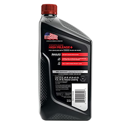 Image of Valvoline High Mileage 150K with Maxlife Plus Technology Motor Oil SAE 5W-20 1 QT (Pack of 2)