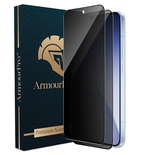 Image of ArmourPro Anti-Spy Privacy Tempered Glass for Oppo Reno 15 - Anti Peeping Screen Protector, Edge to Edge Full Coverage, 9H Hardness, Easy Installation Kit | Pack of 2