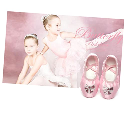 BESPORTBLE Satin Ballet Dance Shoes for Boys and Girls Girls Embroidered Sequins Yoga Slippers Non- Split Sole for Ballet Jazz Gymnastics and Modern Dance2