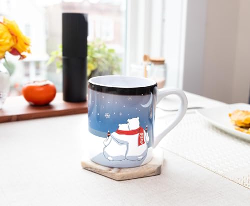 Taza cerámica Coca-Cola de osos polares 14 oz miniatura 6